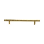 M Marcus Heritage Brass Cabinet Pull T-Bar Hammered Design 160mm Centre to Centre